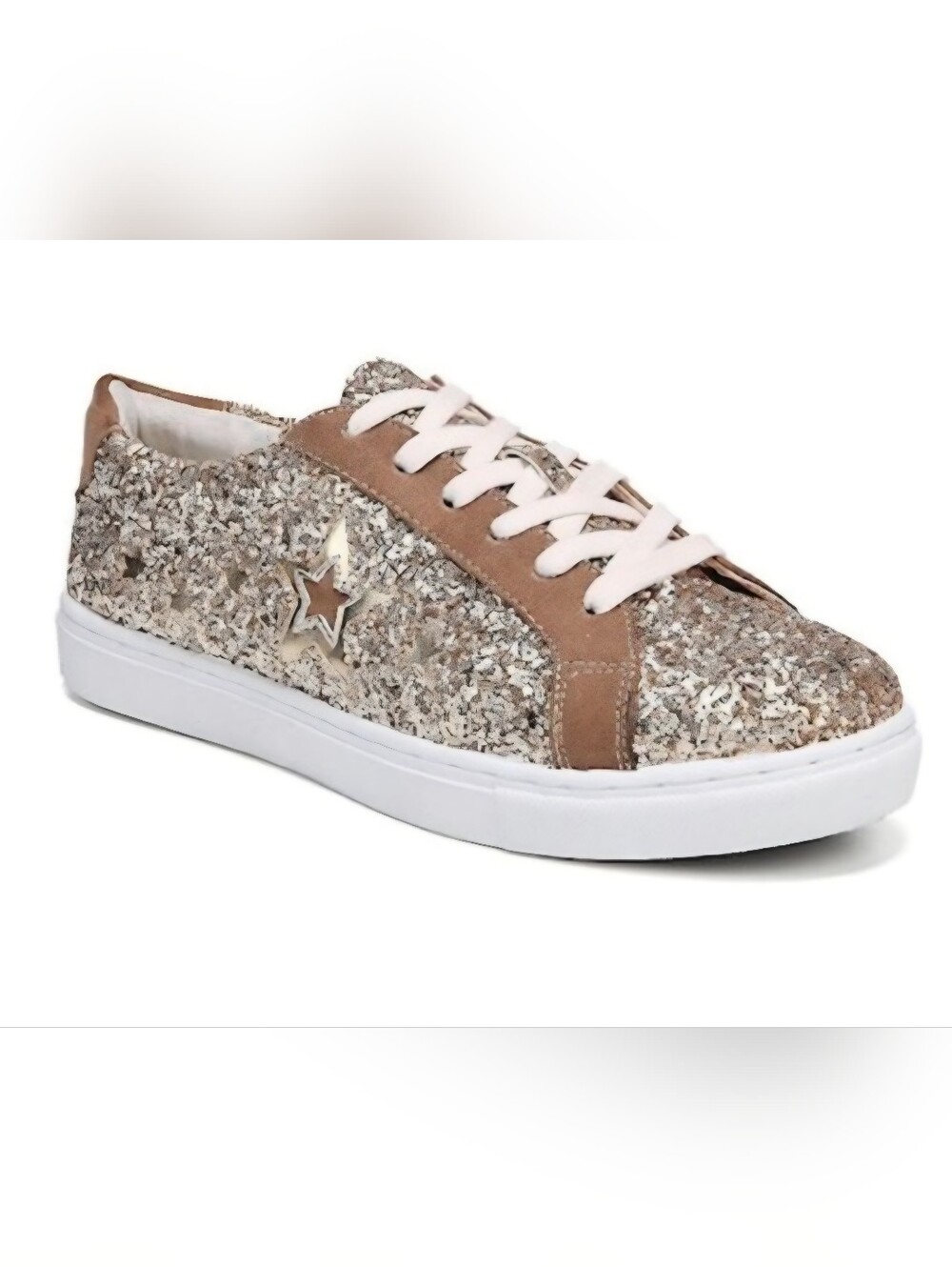 Vintage Circus By Sam Edelman Women's  Sneaker in Gold and White Size 10 Glitter